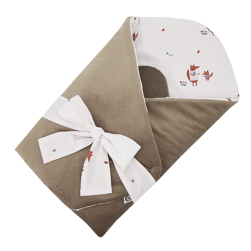 EKO - Couverture à langer en coton FOX 75x75 cm