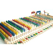 EkoToys - Dominos en bois coloré 830 pce