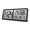 ELDONEX ECL-1110-BK - Horloge murale numérique TimeCheck 4xAA noire