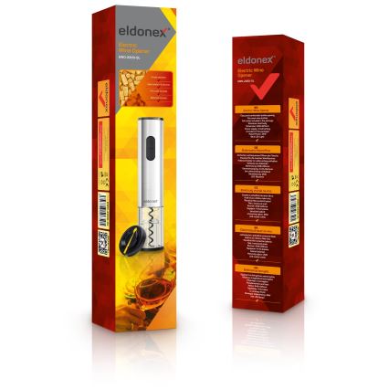ELDONEX EWO-2200-SL - Tire-bouchon électrique 4xAA chrome mat