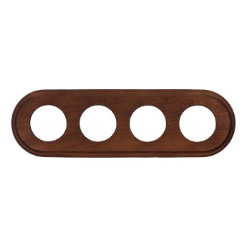 Elhard - Cadre photo rétro quadruple en bois foncé