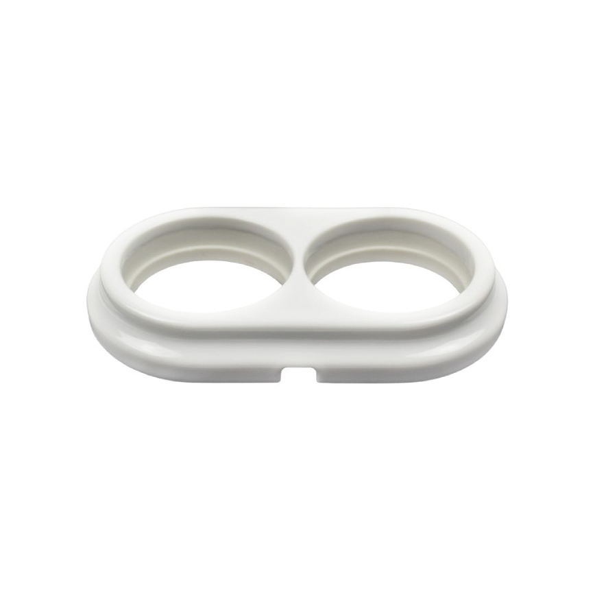 Elhard - Cadre rétro double en céramique, blanc