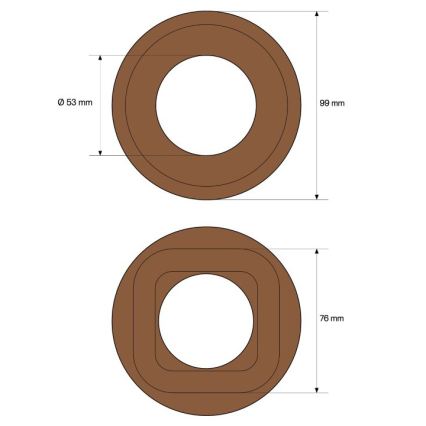 Elhard - Cadre rétro en bois au design épuré, finition bois foncé