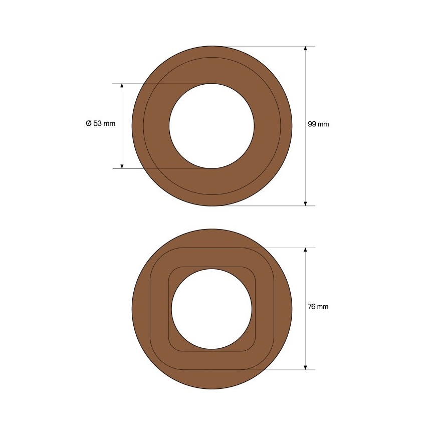 Elhard - Cadre rétro en bois au design épuré, finition bois foncé