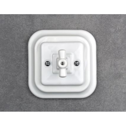 Elhard - Cadre rétro en céramique au design épuré, blanc