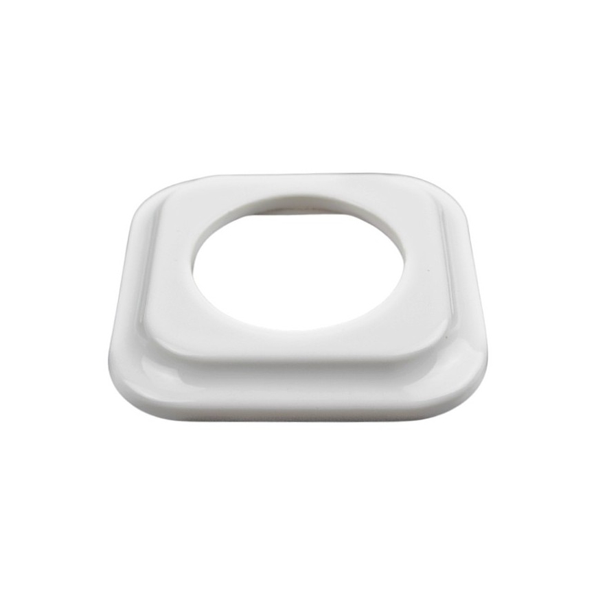 Elhard - Cadre rétro en céramique au design épuré, blanc