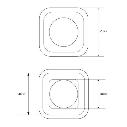 Elhard - Cadre rétro en céramique au design épuré, blanc