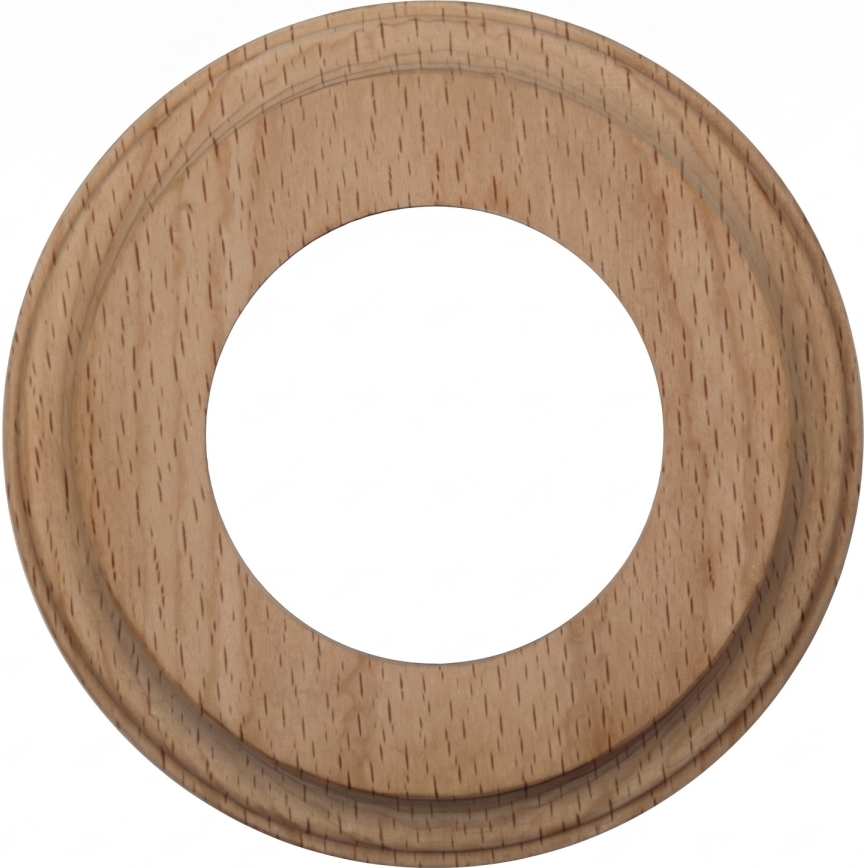 Elhard - Interrupteur simple rétro en céramique avec cadre č. 1, blanc/bois clair