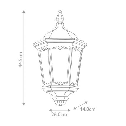 Elstead - Applique murale d'extérieur avec détecteur MEDSTEAD 1xE27/100W/230V IP43