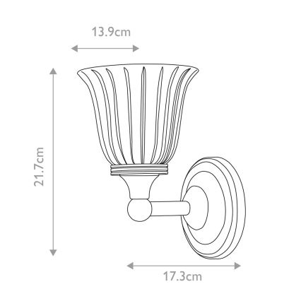 Elstead - Applique murale LED pour salle de bains AUSTEN 1xG9/3W/230V IP44, finition dorée