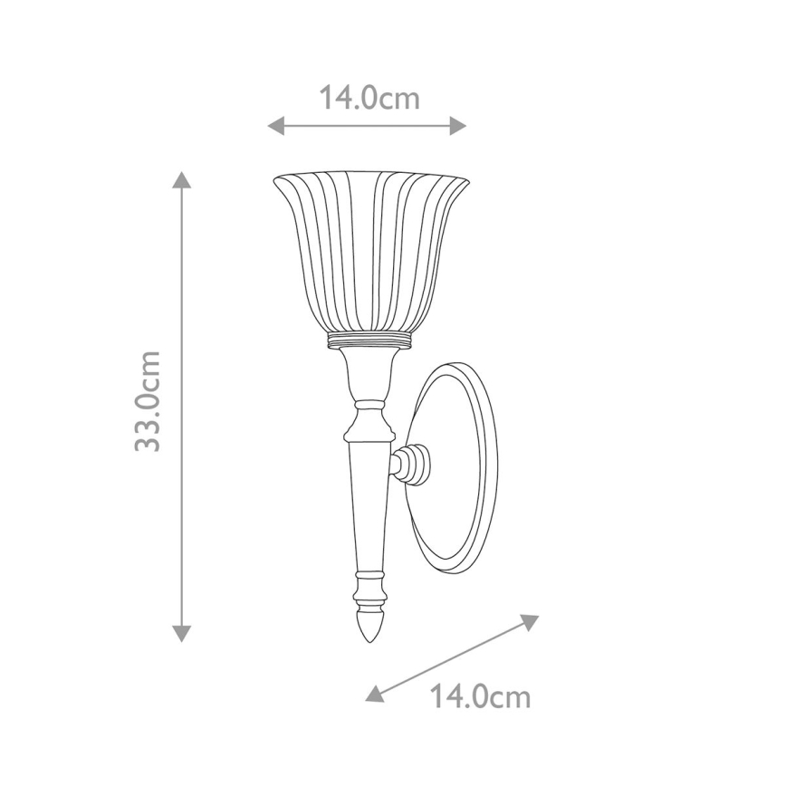 Elstead - Applique murale LED de salle de bains DRYDEN 1xG9/3W/230V IP44 dorée
