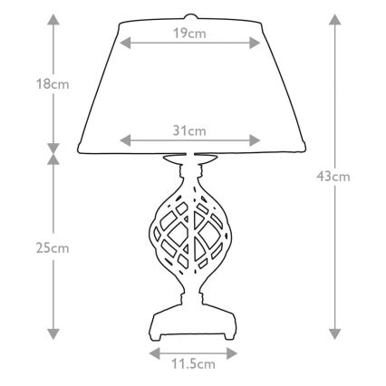 Elstead - Lampe de table BELFRY 1xE27/60W/230V