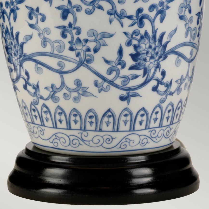 Elstead - Lampe de table BLEU GINGER JAR 1xE27/60W/230V