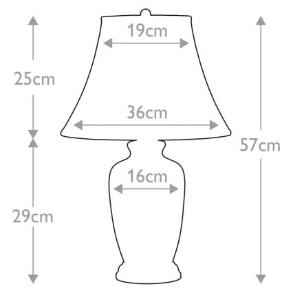Elstead - Lampe de table BLEU GINGER JAR 1xE27/60W/230V