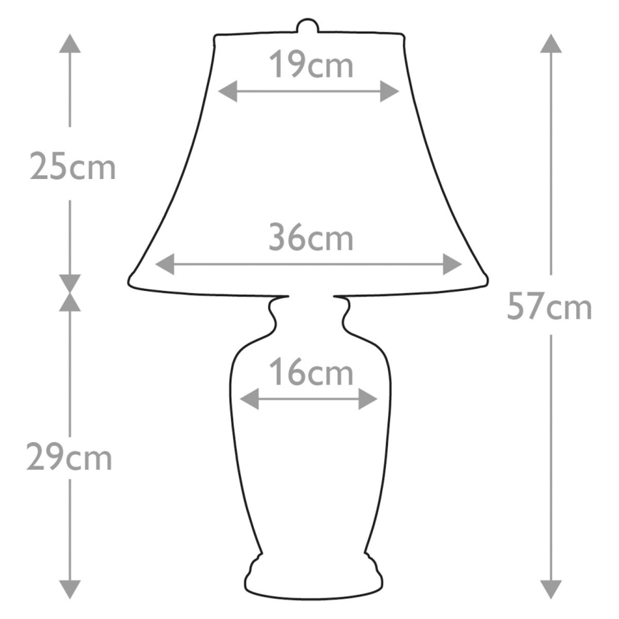 Elstead - Lampe de table BLEU GINGER JAR 1xE27/60W/230V