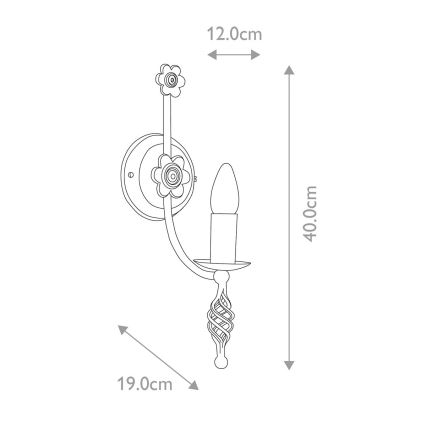 Elstead - Applique murale BELFRY 1xE14/60W/230V