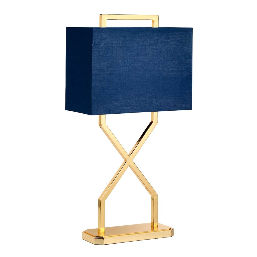 Elstead - Lampe de table CROSS 1xE27/60W/230V doré/bleu