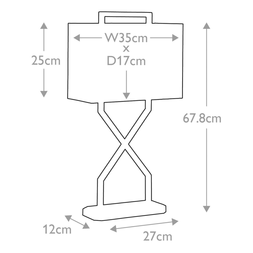 Elstead - Lampe de table CROSS 1xE27/60W/230V doré/bleu