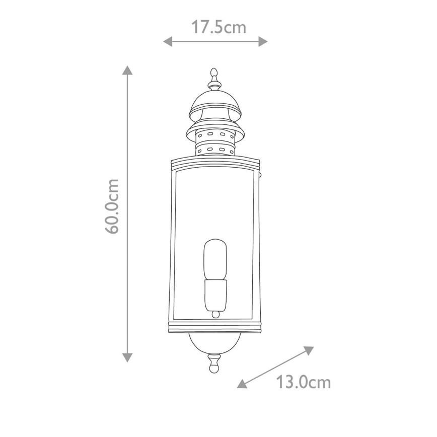 Elstead - Applique murale extérieure DOWNING STREET 1xE27/60W/230V IP44