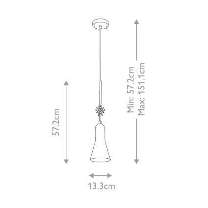 Elstead - Suspension filaire ETOILE 1xE27/60W/230V d. 13,3 cm doré