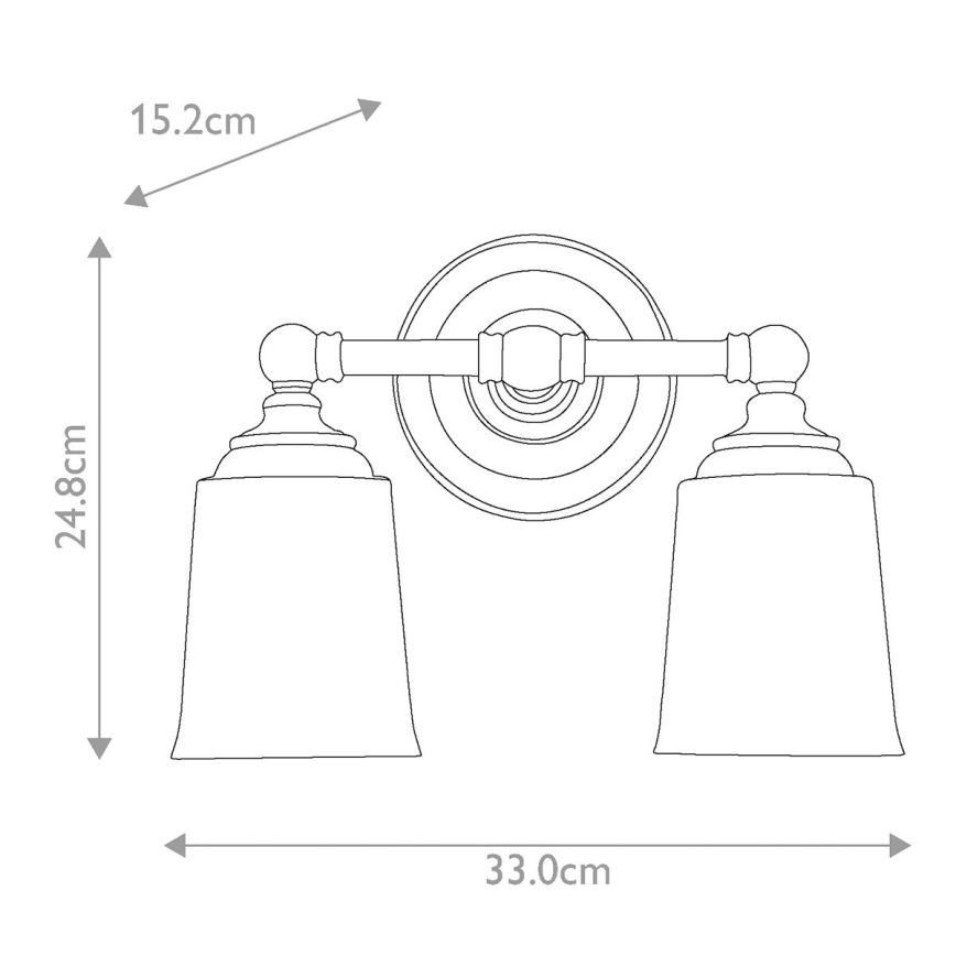 Elstead FE-HUGOLAKE2BATH - LED Applique murale salle de bain HUGOLAKE 2xG9/3W/230V IP44