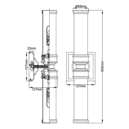 Elstead FE-PAYNE2-BATH - LED Applique murale salle de bain PAYNE 2xG9/3W/230V IP44
