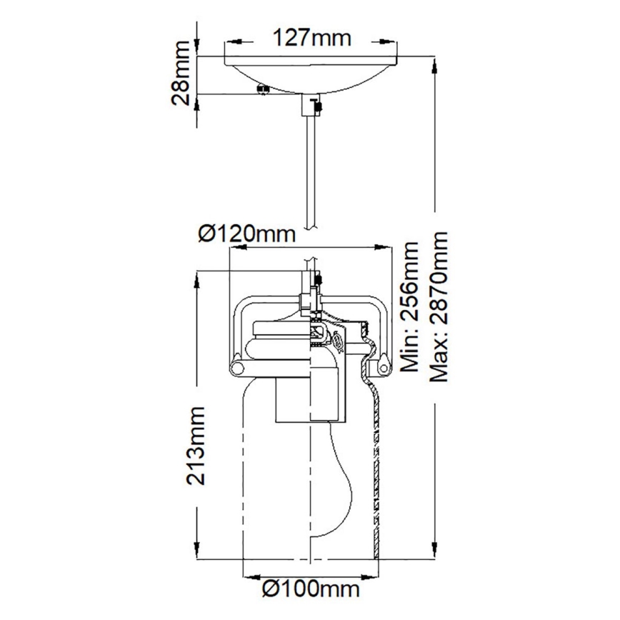 Elstead KL-BRINLEY-MP-NI - Suspension filaire BRINLEY 1xE27/60W/230V chrome mat