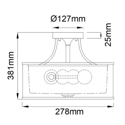 Elstead KL-LACEY-SF-MB - Lustre LACEY 3xE27/60W/230V