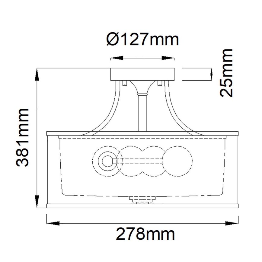 Elstead KL-LACEY-SF-MB - Lustre LACEY 3xE27/60W/230V