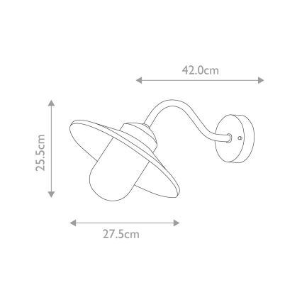 Elstead - Applique murale d'extérieur KLAMPENBORG 1xE27/60W/230V IP44 chrome mat