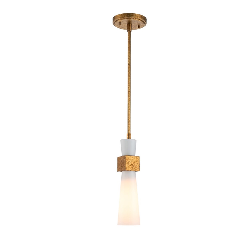 Elstead - Suspension sur tige KRISTY 1xE27/40W/230V Ø 15,2 cm cuivrée