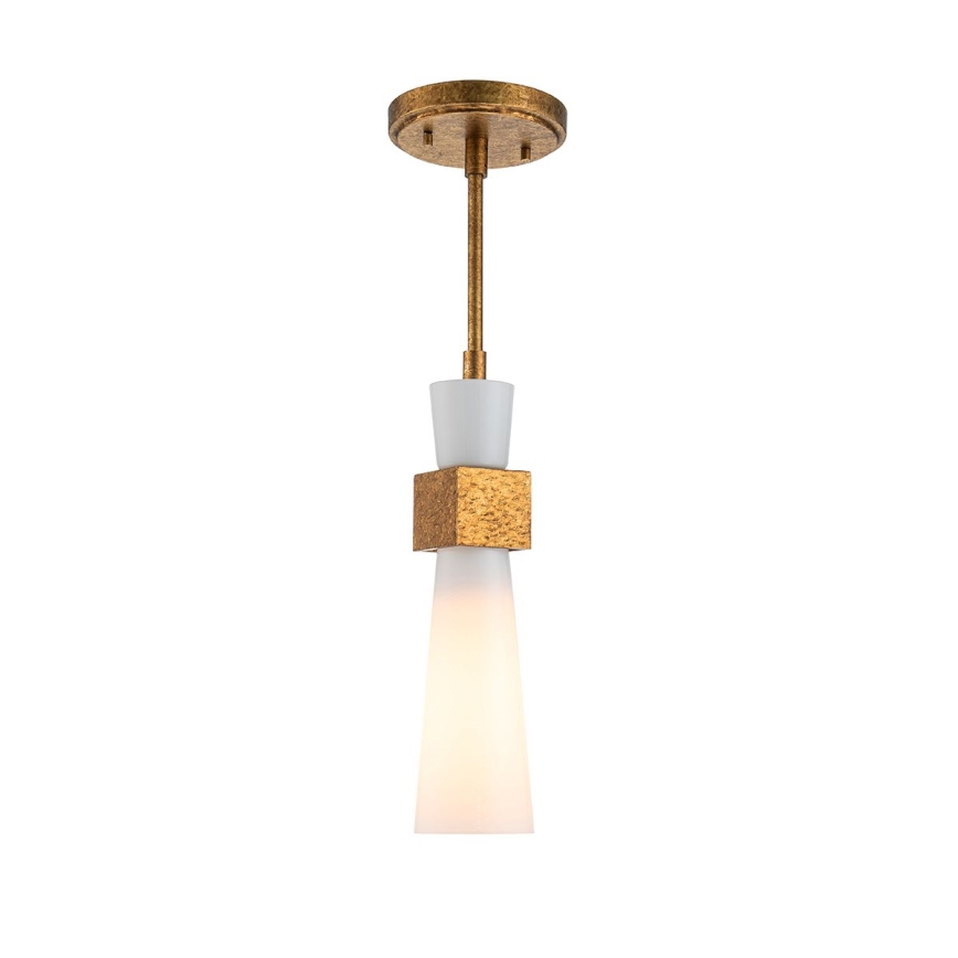 Elstead - Suspension sur tige KRISTY 1xE27/40W/230V Ø 15,2 cm cuivrée