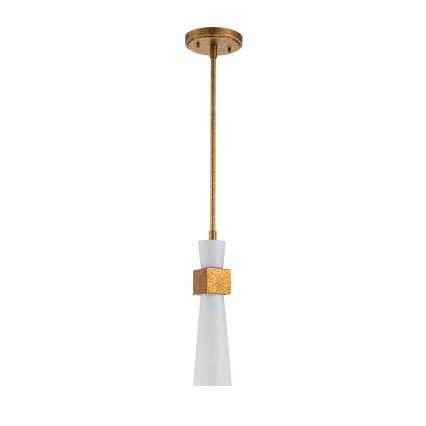 Elstead - Suspension sur tige KRISTY 1xE27/40W/230V Ø 15,2 cm cuivrée