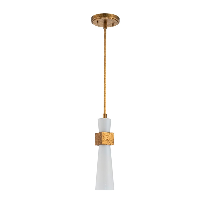 Elstead - Suspension sur tige KRISTY 1xE27/40W/230V Ø 15,2 cm cuivrée