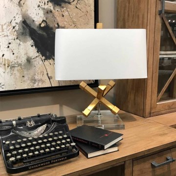 Elstead - Lampe de table JACKSON SQUARE 1xE27/60W/230V