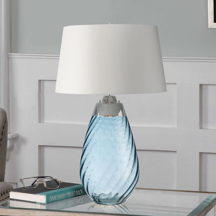 Elstead - Lampe de table LED LENA 1xE27/40W/230V + 1xGU10/7W 74 cm bleu/blanc