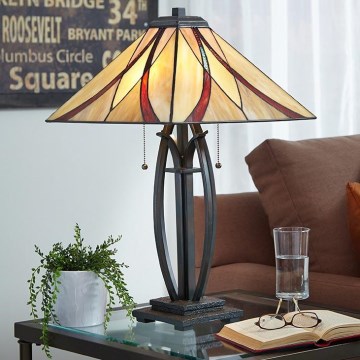 Elstead - Lampe de table Tiffany ASHEVILLE 2xE27/60W/230V