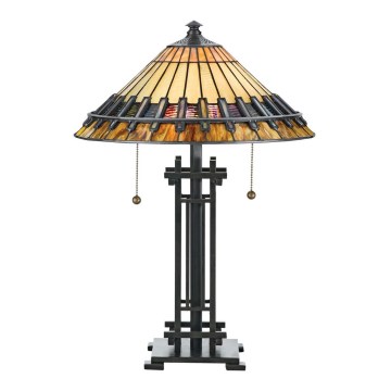 Elstead - Lampe de table Tiffany CHASTAIN 2xE27/60W/230V