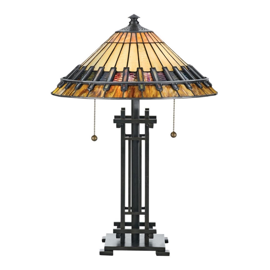 Elstead - Lampe de table Tiffany CHASTAIN 2xE27/60W/230V