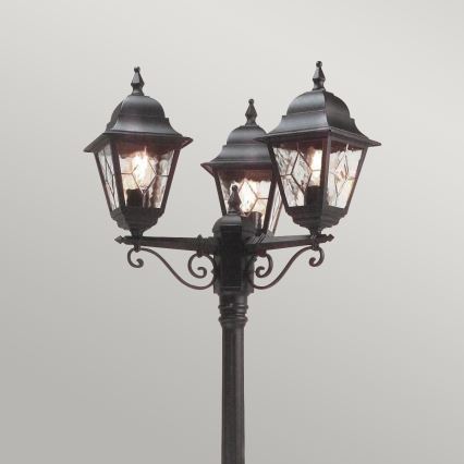Elstead - Lampe d'extérieur NORFOLK 3xE27/100W/230V IP43 noire