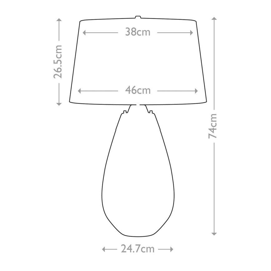 Elstead - Lampe de table LED LENA 1xE27/40W/230V + 1xGU10/7W 74 cm bleu/blanc