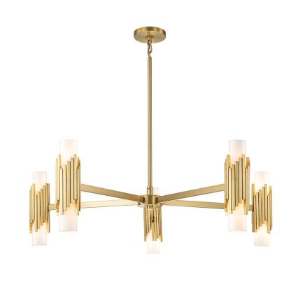 Elstead - Lustre sur tige MARVELE 10xE14/40W/230V finition dorée