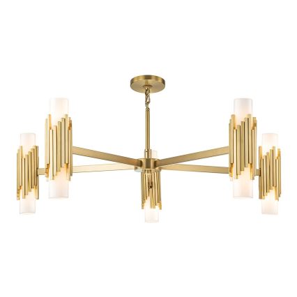 Elstead - Lustre sur tige MARVELE 10xE14/40W/230V finition dorée