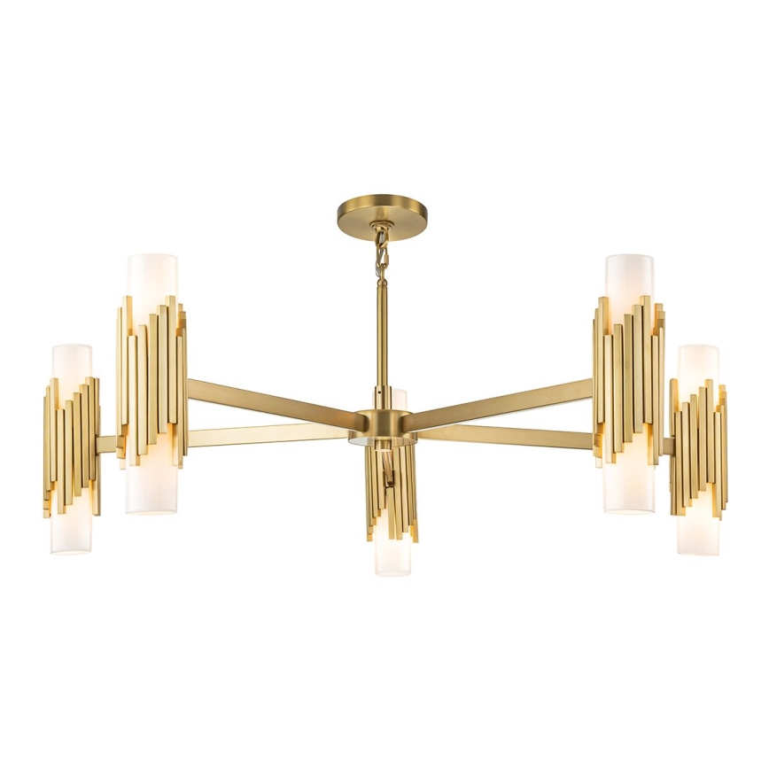 Elstead - Lustre sur tige MARVELE 10xE14/40W/230V finition dorée