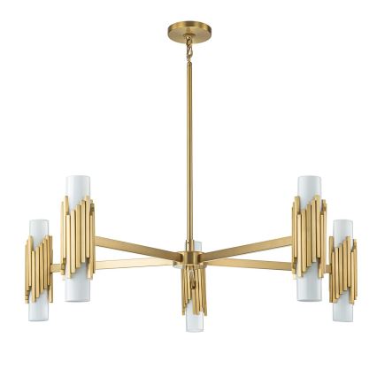 Elstead - Lustre sur tige MARVELE 10xE14/40W/230V finition dorée