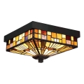 Elstead - Plafonnier d'extérieur Tiffany INGLENOOK 2xE27/60W/230V IP44
