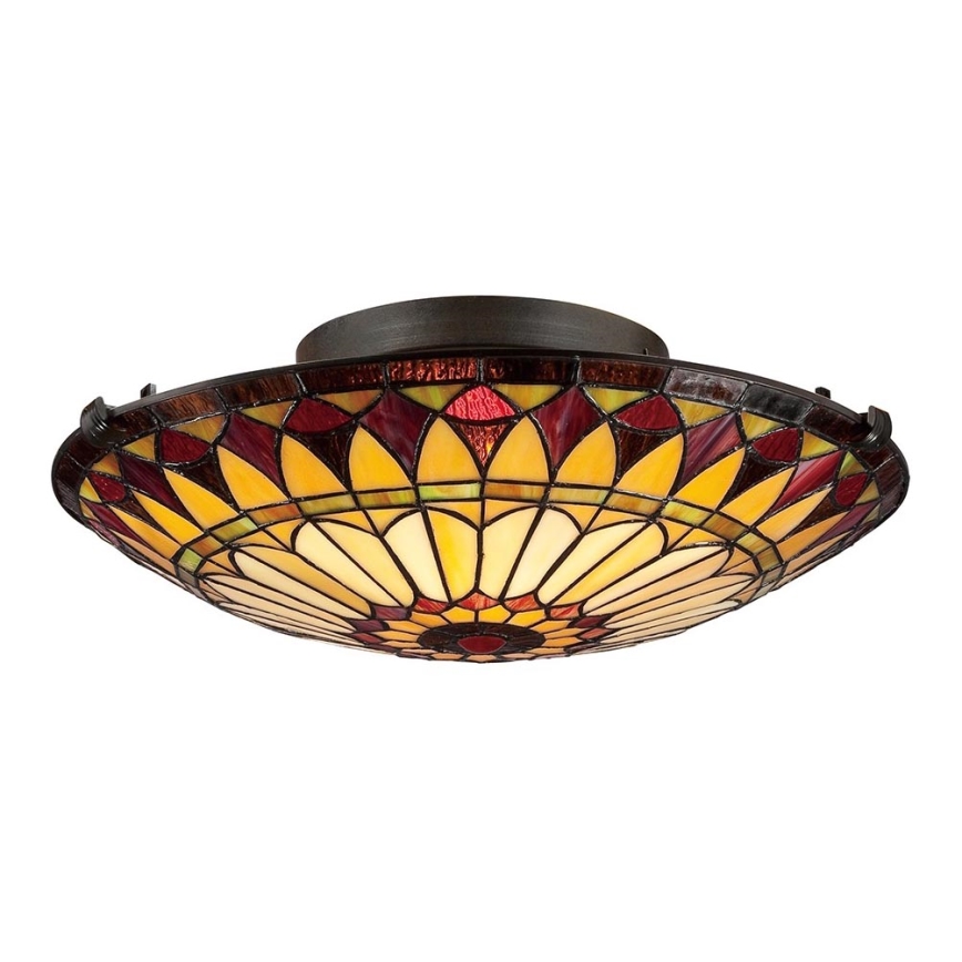 Elstead - Plafonnier Tiffany WEST 2xE27/75W/230V