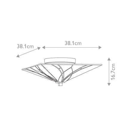 Elstead - Plafonnier Tiffany ASHEVILLE 2xE27/60W/230V
