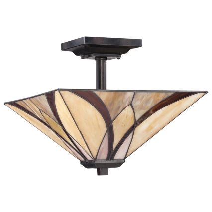 Elstead - Plafonnier Tiffany ASHEVILLE 2xE27/100W/230V
