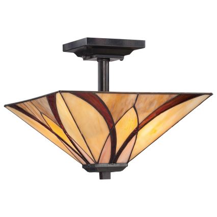 Elstead - Plafonnier Tiffany ASHEVILLE 2xE27/100W/230V